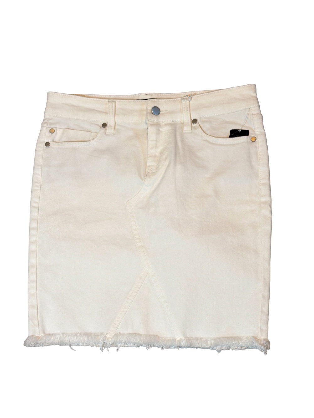 Liverpool White Denim Fringe Hem Skirt. Size 2/26 - Picture 1 of 8